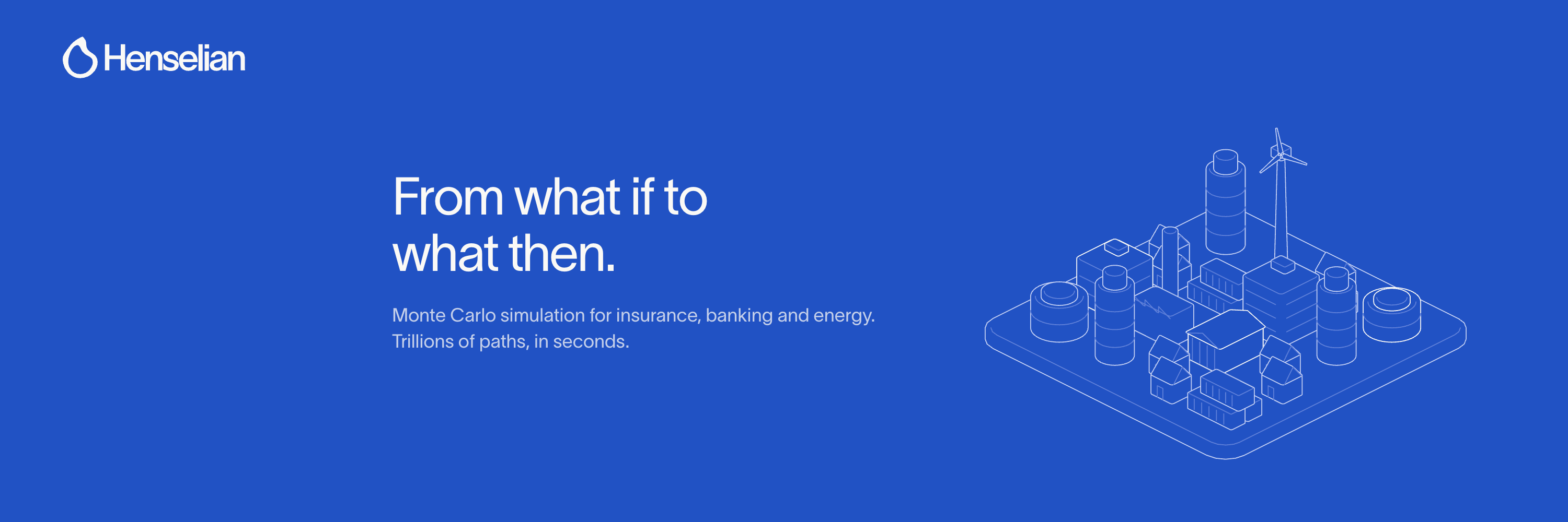X header: the Henselian town on cobalt with the line “From what if to what then.”